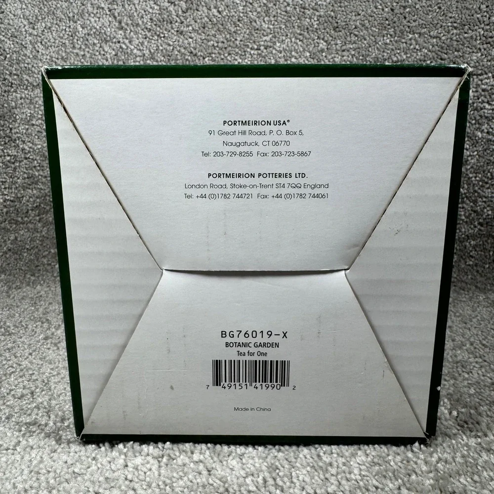 Portmeirion Botanic Garden Individual‎ Teapot Cup Tea for One Set Porcelain 12oz